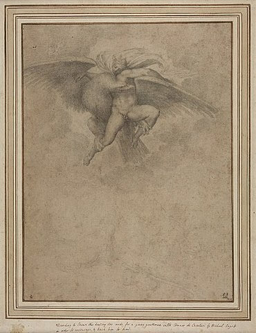 『ガニュメデスの略奪』　16世紀　ミケランジェロ　フォッグ美術館蔵