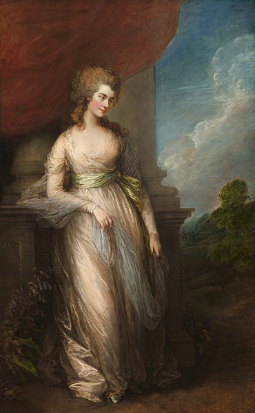 ジョージアナ・キャヴェンディッシュ (デヴォンシャー公爵夫人)（ Georgiana, Duchess of Devonshire, 1783 ）　1783年　トマス・ゲインズバラ　ナショナル・ギャラリー・オブ・アート蔵