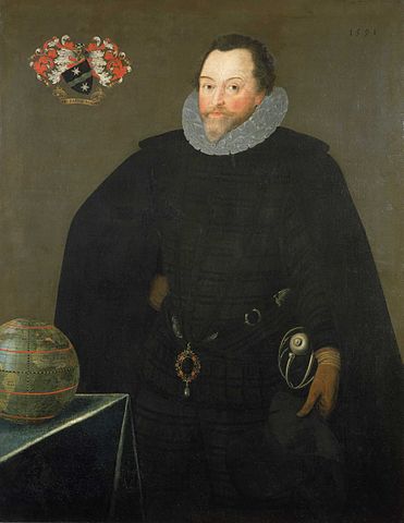 ドレーク・ジュエルを着けたフランシス・ドレークの肖像　1591年　国立海事博物館