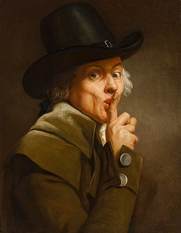 『沈黙（自画像）』　1790年代　ジョゼフ・デュクルー　スウェーデン国立美術館蔵