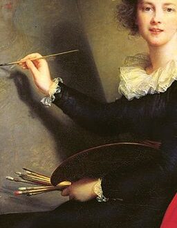 1790年の自画像（ Self-portrait ）　エリザベート＝ルイーズ・ヴィジェ＝ルブラン　ウフィツィ美術館蔵