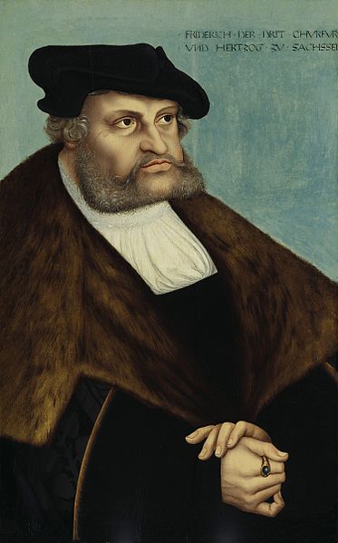 ザクセン選帝侯フリードリヒ3世　1532年以降　ルーカス・クラナッハ（父）　リヒテンシュタイン美術館蔵