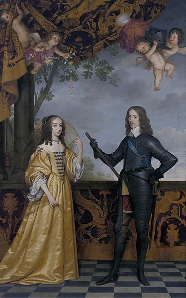 オラニエ公ウィレム2世とメアリー・ヘンリエッタ・スチュアート　1647年　ヘラルト・ファン・ホントホルスト　アムステルダム国立美術館蔵