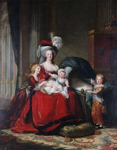 フランス王妃マリー・アントワネットとその子供たち　1787年　ヴィジェ＝ルブラン　ヴェルサイユ宮殿