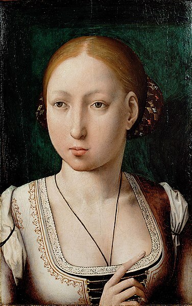 1500年頃に描かれたフアナ　フアン・デ・フランデス画　美術史美術館蔵