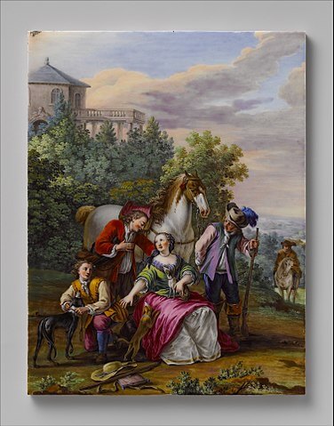 ” Plaque (tableau) “　1761年　シャルル＝二コラ・ドダン　メトロポリタン美術館蔵