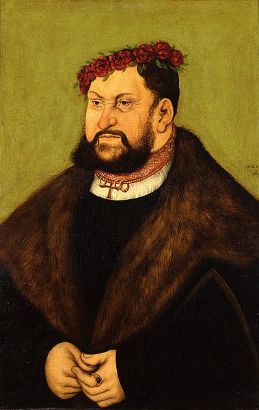 ザクセン選帝侯ヨハン　1526年以降　ルーカス・クラナッハ（父）　ドレスデン美術館蔵