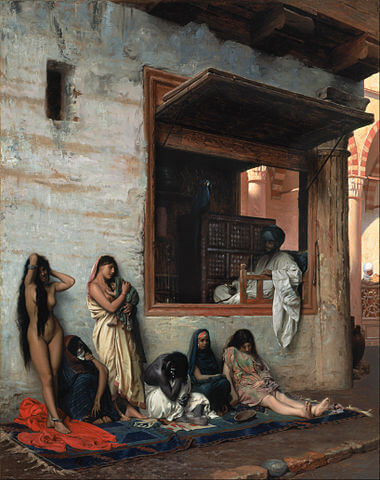 『奴隷市場』（ The Slave Market ）　1871年　ジャン＝レオン・ジェローム　シンシナティ美術館蔵