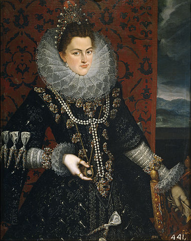 イサベル・クララ・エウヘニア・デ・アウストリア　1598年－1599年　フアン・パントーハ・デ・ラ・クルス　プラド美術館蔵