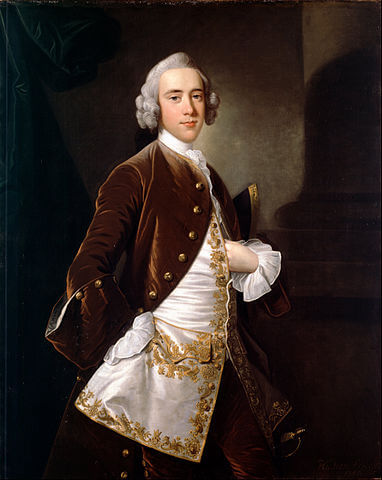 『男性の肖像』　1750年　トマス・ハドソン画　ダリッジ美術館蔵