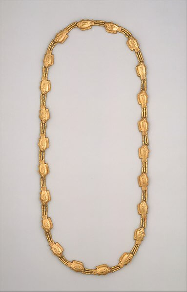 トトメス３世妃のガードル（飾り帯）　第18王朝（新王国時代）　メトロポリタン美術館蔵