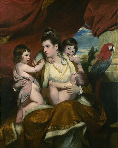 『コーバーン夫人と三人の息子たち』　1773－1775年　ジョシュア・レノルズ　ナショナル・ギャラリー蔵