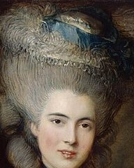 『青い服を着た婦人の肖像』　トマス・ゲインズバラ　1770年後半-1780年初頭　エルミタージュ美術館蔵
