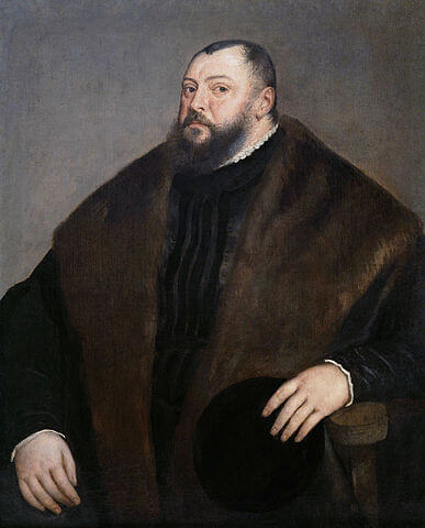 ザクセン選帝侯ヨハン・フリードリヒ　1550年頃　ティツイアーノ　美術史美術館蔵