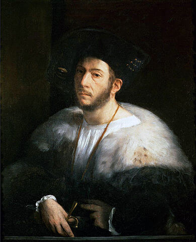 『男性の肖像』　ドッソ・ドッシ　1518年-1520年の間　ルーヴル美術館蔵