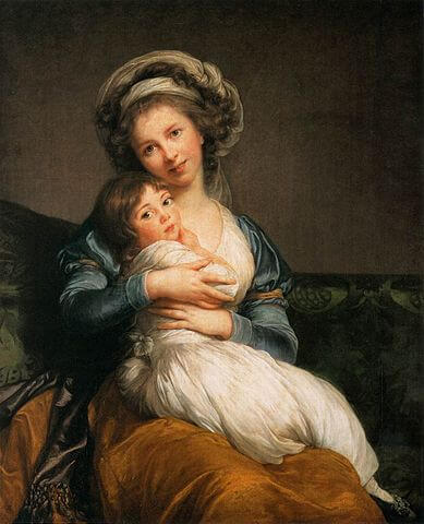 娘を抱いた自画像　エリザベート＝ルイーズ・ヴィジェ＝ルブラン　1786年　ルーヴル美術館蔵