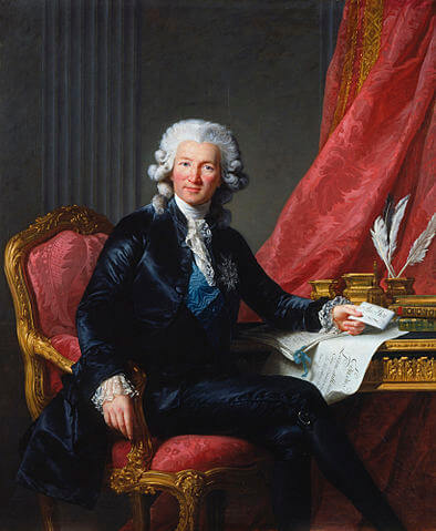 シャルル・アレクサンドル・ド・カロンヌ（1734年－1802年）　1784年　ヴィジェ＝ルブラン　ロイヤルコレクション蔵