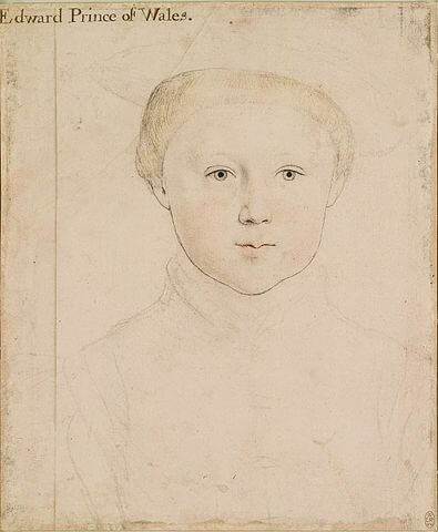 プリンス・オブ・ウェールズとしてのエドワード　1540年－1543年頃　ハンス・ホルバイン（子） 　ロイヤルコレクション蔵