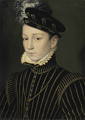 シャルル9世　1561年　フランソワ・クルーエ　私蔵