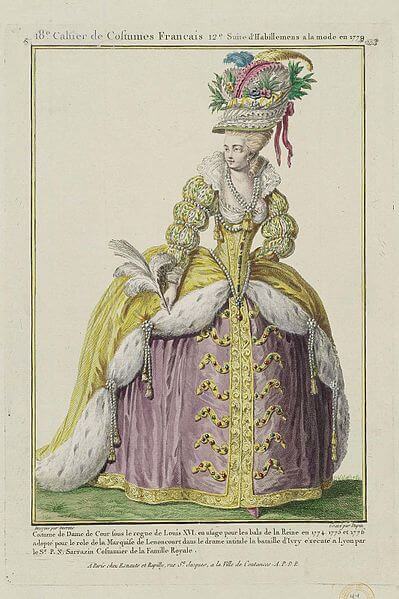 Claude-Louis Desrais（1746 - 1816 ）のファッションプレート。1779年