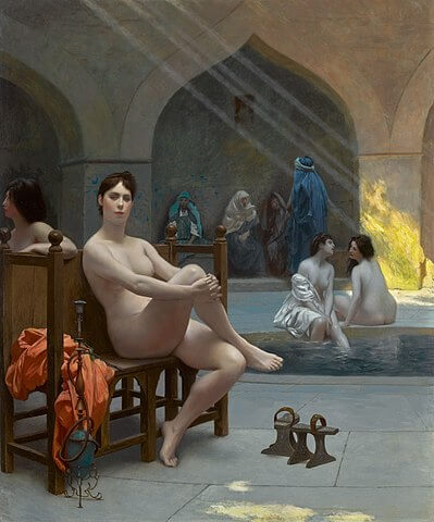 『浴女たち』（ Le Bain des femmes ）　1889年頃　ジャン＝レオン・ジェローム