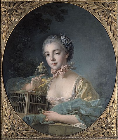 『ボードワン夫人の肖像』　1760年頃　フランソワ・ブーシェ　コニャック＝ジェイ美術館蔵