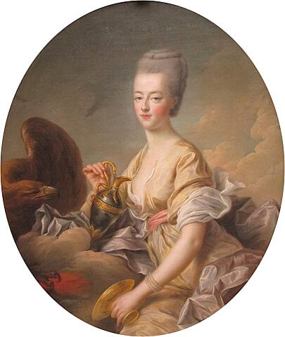 マリー・アントワネット　1773年　フランソワ＝ユベール・ドルーエ　コンデ美術館蔵