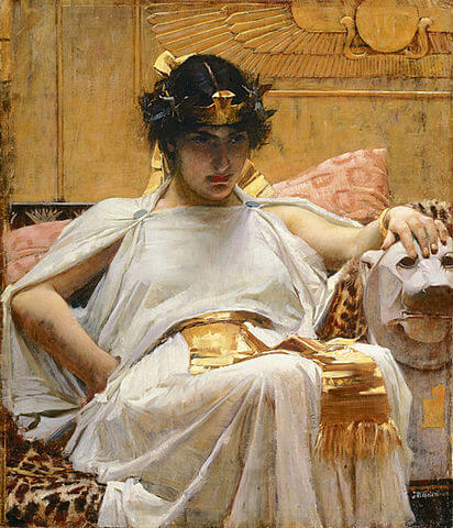 『クレオパトラ』（ Cleopatra ）　1888年　ジョン・ウィリアム・ウォーターハウス　個人蔵