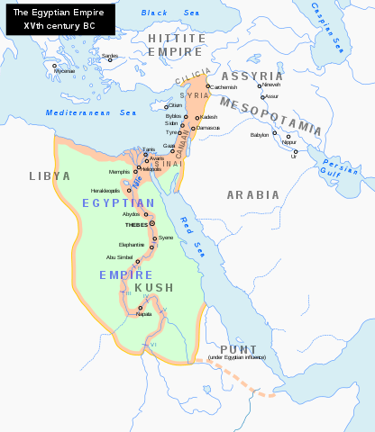 新王国時代（紀元前1450年頃）のエジプト