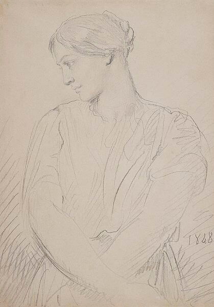 アリス・オジーの肖像　1848年　テオドール・シャセリオー　ルーヴル美術館蔵