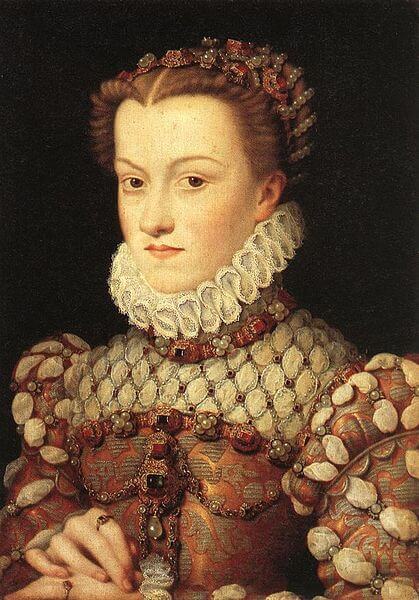 エリザベート・ドートリッシュ　1571年頃　フランソワ・クルーエ　ルーヴル美術館蔵