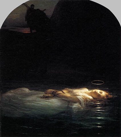 『若き殉教者』　縦171㎝×横148㎝　1855年　ポール・ドラローシュ　ルーヴル美術館蔵