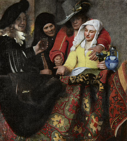 『取り持ち女』 1656年　フェルメール　 アルテ・マイスター絵画館蔵