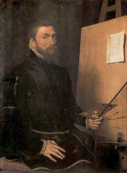 アントニス・モル（ Antonis Mor ）自画像　1558年　ウフィツィ美術館蔵