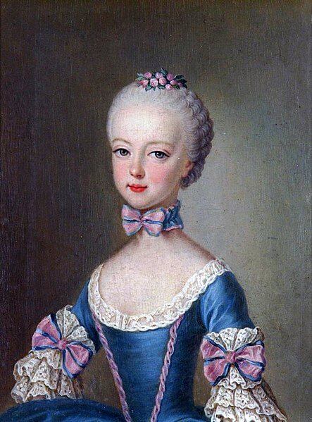 マリー・アントワネット、1762年の肖像画（7歳）　ジャン＝エティエンヌ・リオタール　シェーンブルン宮殿