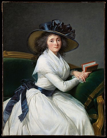ラ・シャトル伯爵夫人（マリー・シャルロット・ルイーズ・ペレット・アグラエ・ポンタン、1762年－1848年）（ Comtesse de la Châtre (Marie Charlotte Louise Perrette Aglaé Bontemps, 1762–1848) 　1789年　エリザベート・ルイーズ・ヴィジェ・ル・ブラン　メトロポリタン美術館蔵