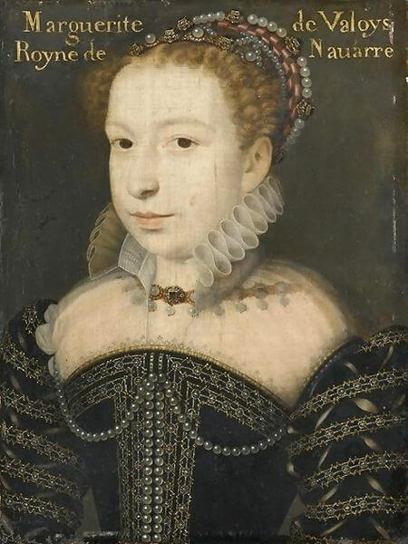 アンリ2世王女マルグリット・ド・ヴァロワ（またはマルグリット・ド・フランス）　フランソワ・クルーエにちなむ絵　16世紀　コンデ美術館蔵