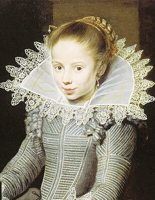 『ヴァージナルの前の少女』　1624年頃　コルネリス・ド・フォス　プライヴェート・コレクション