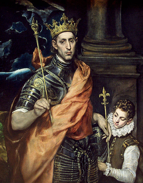 『フランス王聖ルイと小姓』　エル・グレコ　1590～1600年頃　ルーヴル美術館蔵