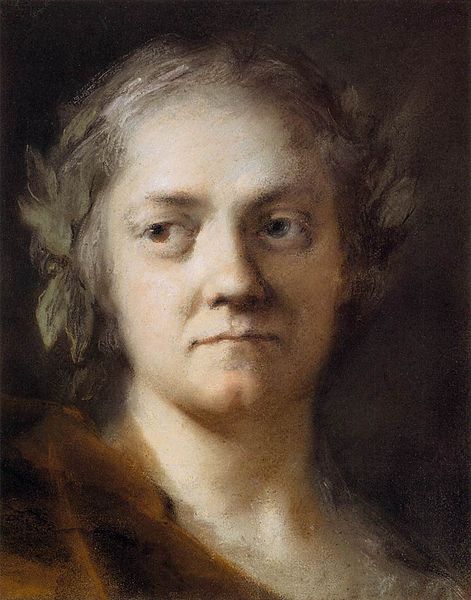 自画像　パステル画　1743年頃－1747年頃　ロザルバ・カッリエーラ　アカデミア美術館蔵