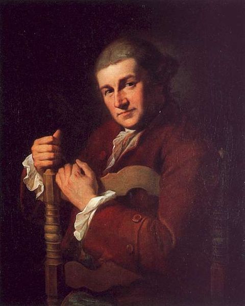 『デイヴィッド・ギャリック』（ David Garrick ）　1764年頃　アンゲリカ・カウフマン　バーリー美術館蔵