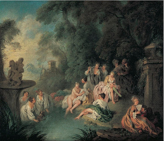 『浴女たち』（ Bathers ）　1730年－1733年頃　ジャン=バティスト・パテル　東京、アーティゾン美術館蔵