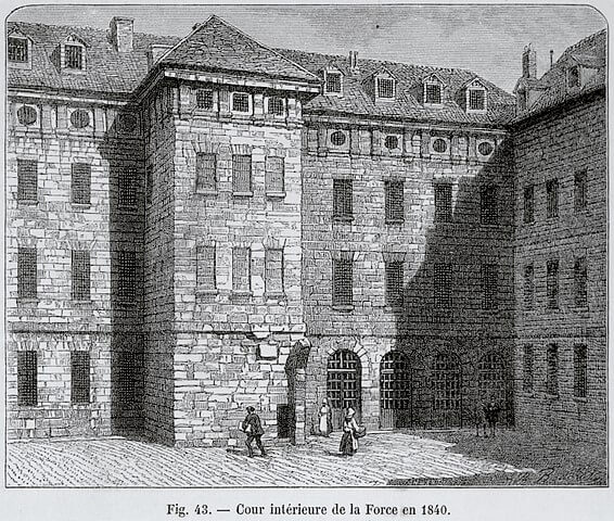 フォルス監獄の中庭のひとつ　1875年－1882年　ブラウン大学図書館蔵