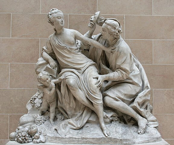 『ウェルトゥムヌスとポモナ』（ Vertumne et Pomone ）　1760年　ジャン＝バティスト・ルモワーヌ　ルーヴル美術館蔵
