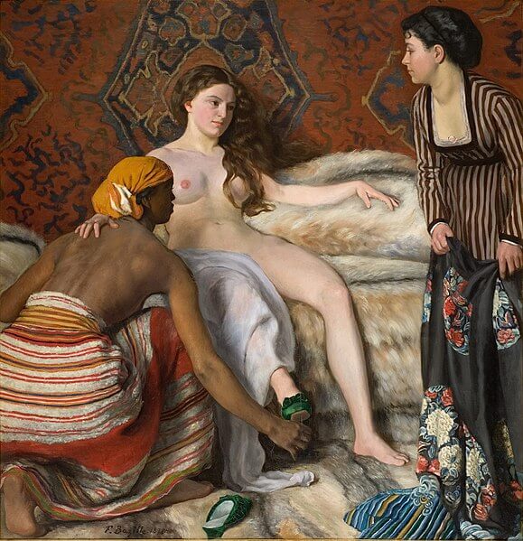 『化粧』（ La Toilette ）　1869年－1870年　フレデリック・バジール　ファーブル美術館蔵
