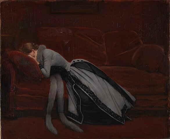 『過ちのあとで』（ Après la faute ）　1885年－1890年頃　ジャン・ベロー　ナショナル・ギャラリー蔵