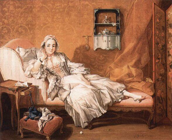A Lady on Her Day Bed　1743年　フランソワ・ブーシェ　フリック・コレクション蔵