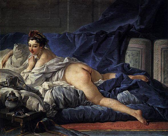 『褐色のオダリスク』　1745年　フランソワ・ブーシェ　ルーヴル美術館蔵