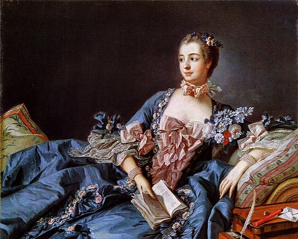 『ポンパドゥール夫人』　1750年－1758年頃　フランソワ・ブーシェ　スコットランド国立美術館蔵