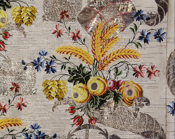 1751－1752年頃の絹織物　ロンドン博物館蔵
